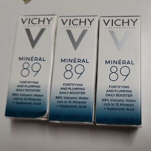 3 Pcs Vichy Mineral 89 Fortifying Plumping Daily Booster 3ml Each New